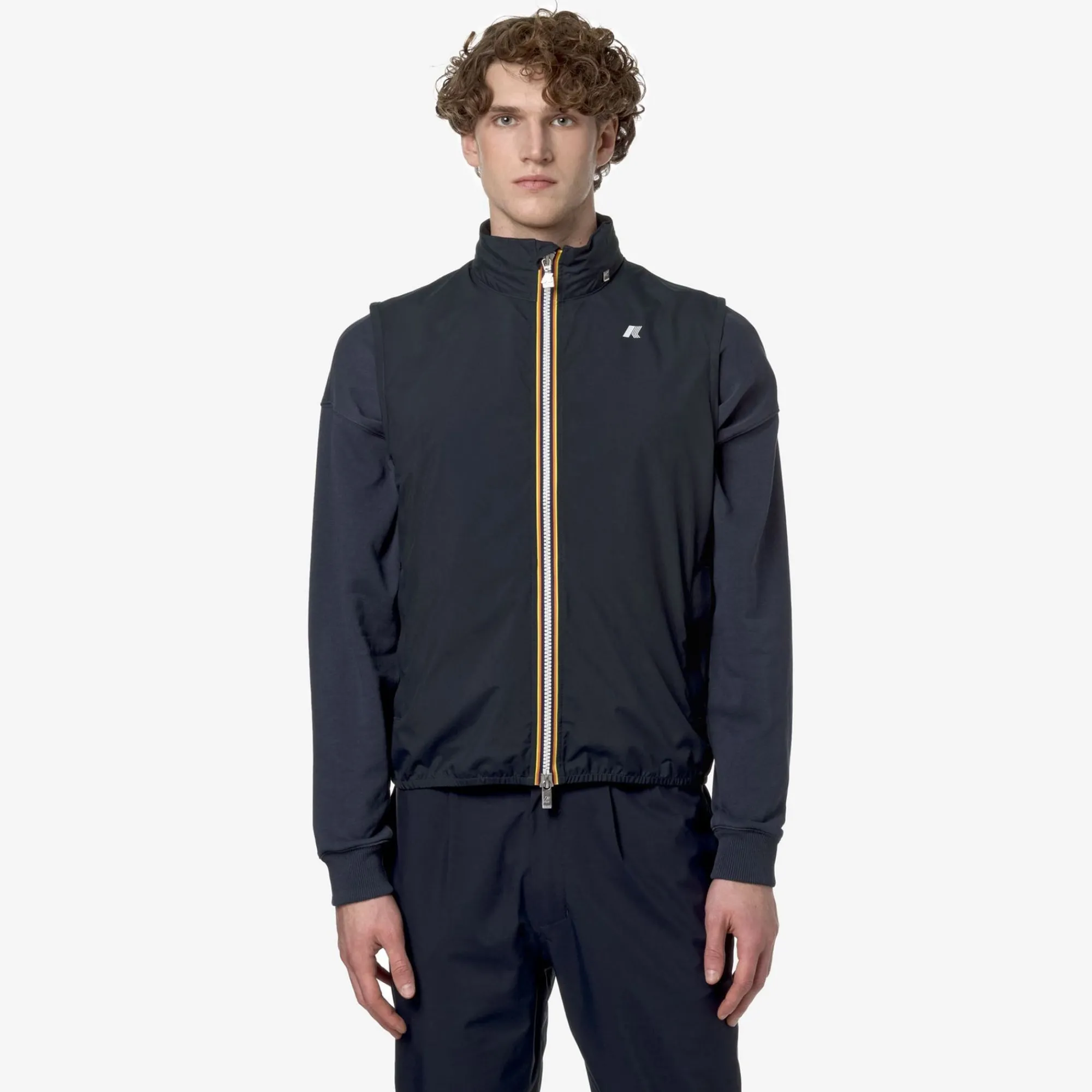 K-WAY Valen Stretch Dot - Jackets - Vest - Man - Blue Depth Best