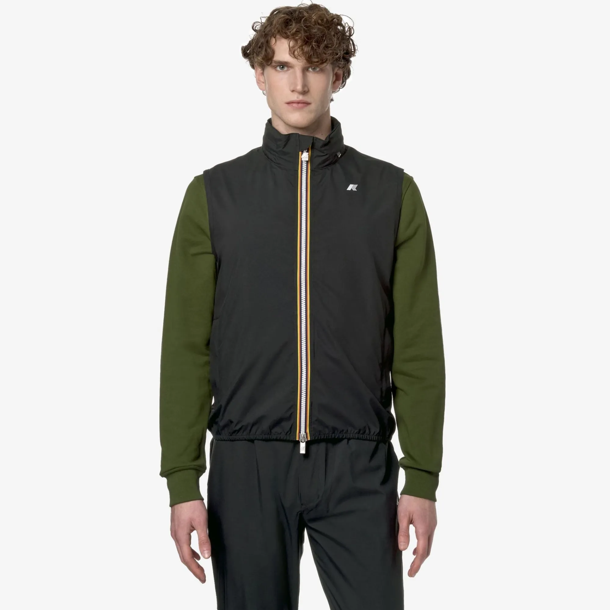 K-WAY Valen Stretch Dot - Jackets - Vest - Man - Black Pure Best Sale