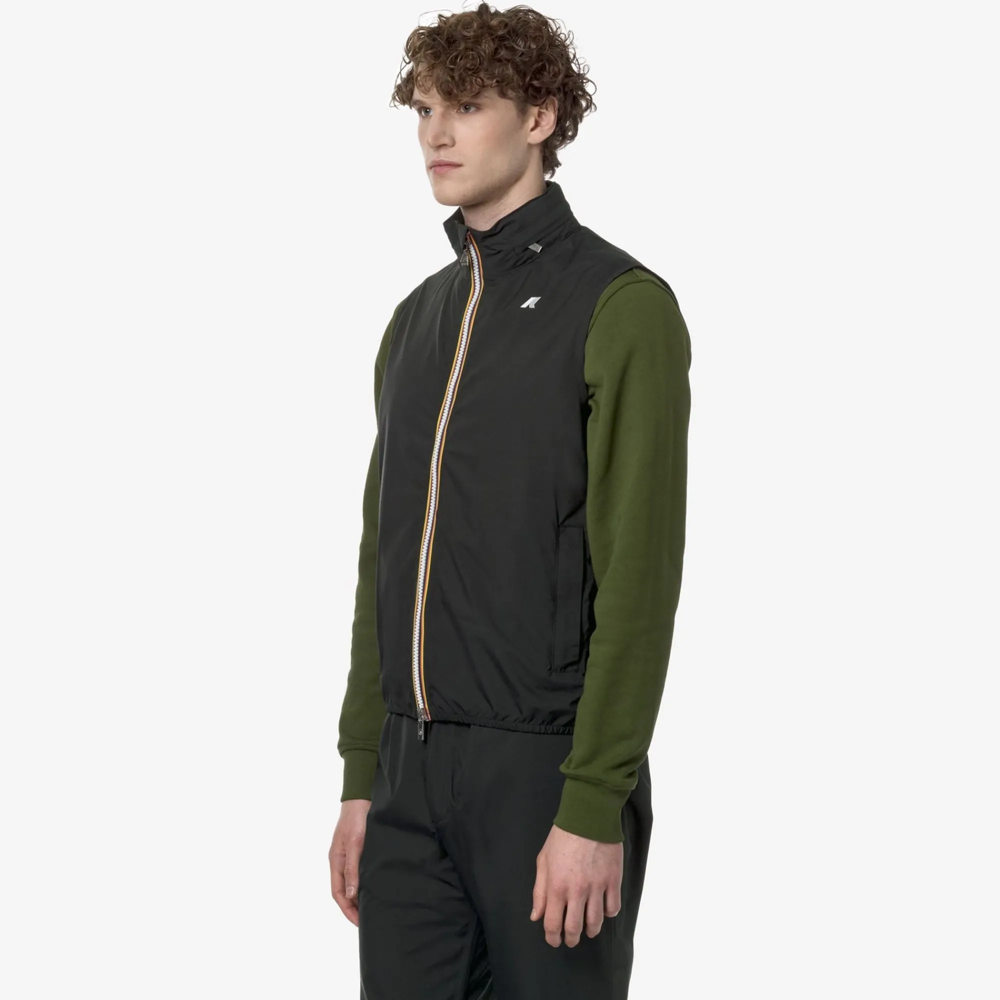 K-WAY Valen Stretch Dot - Jackets - Vest - Man - Black Pure Best Sale