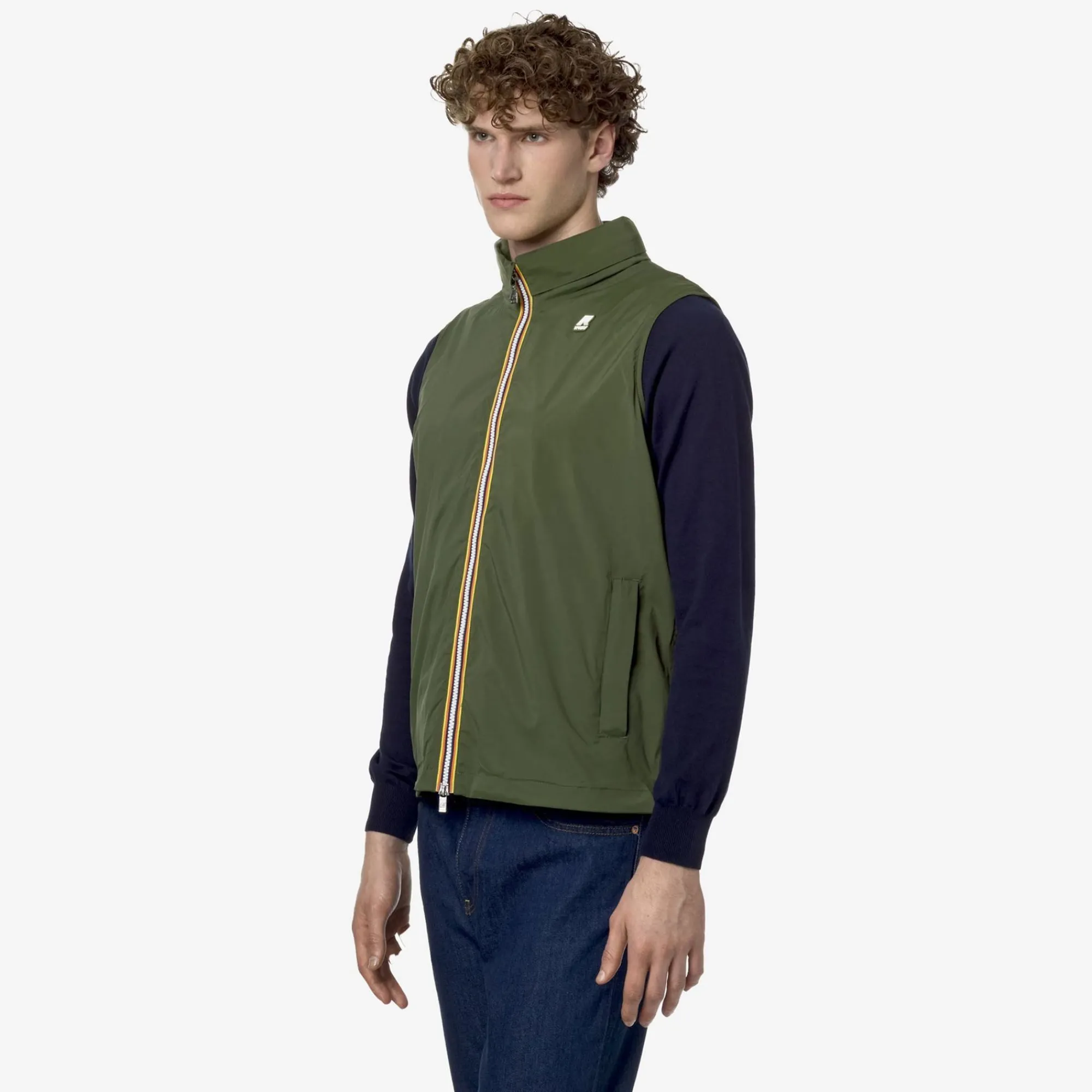 K-WAY Valen Stretch Nylon Jersey - Jackets - Short - Man - Green Cypress Clearance