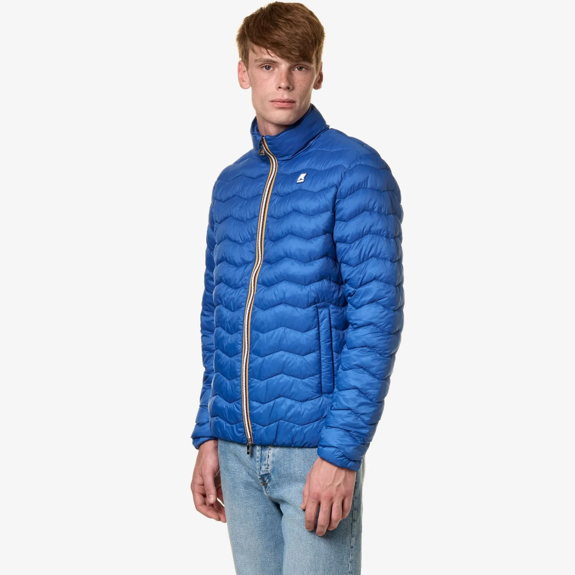 K-WAY Valentine Quilted Warm - Jackets - Short - Man - Blue Royal Marine Flash Sale