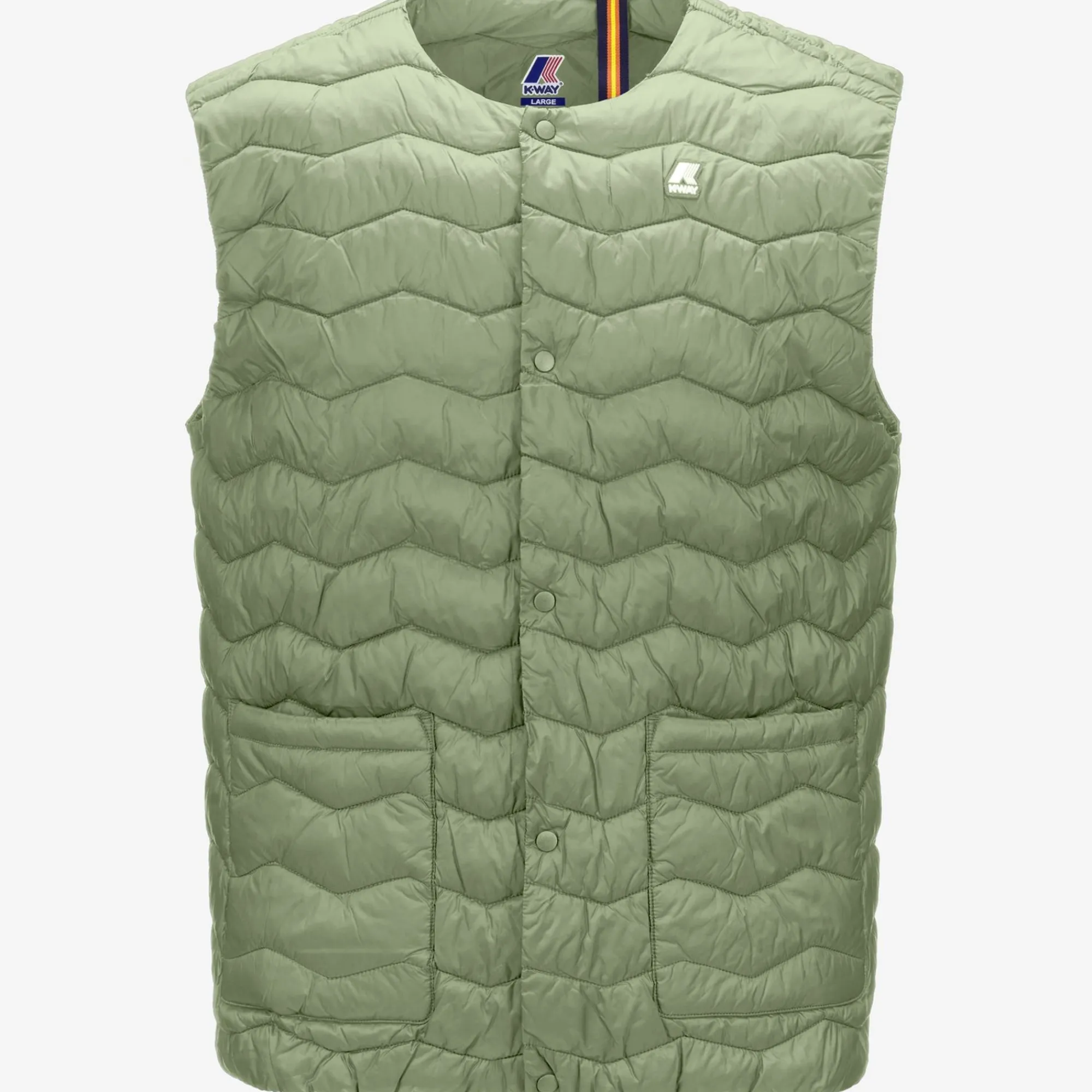 K-WAY Valty Quilted Warm - Jackets - Vest - Man - Green Sage Discount