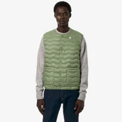 K-WAY Valty Quilted Warm - Jackets - Vest - Man - Green Sage Discount