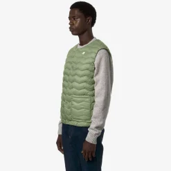 K-WAY Valty Quilted Warm - Jackets - Vest - Man - Green Sage Discount