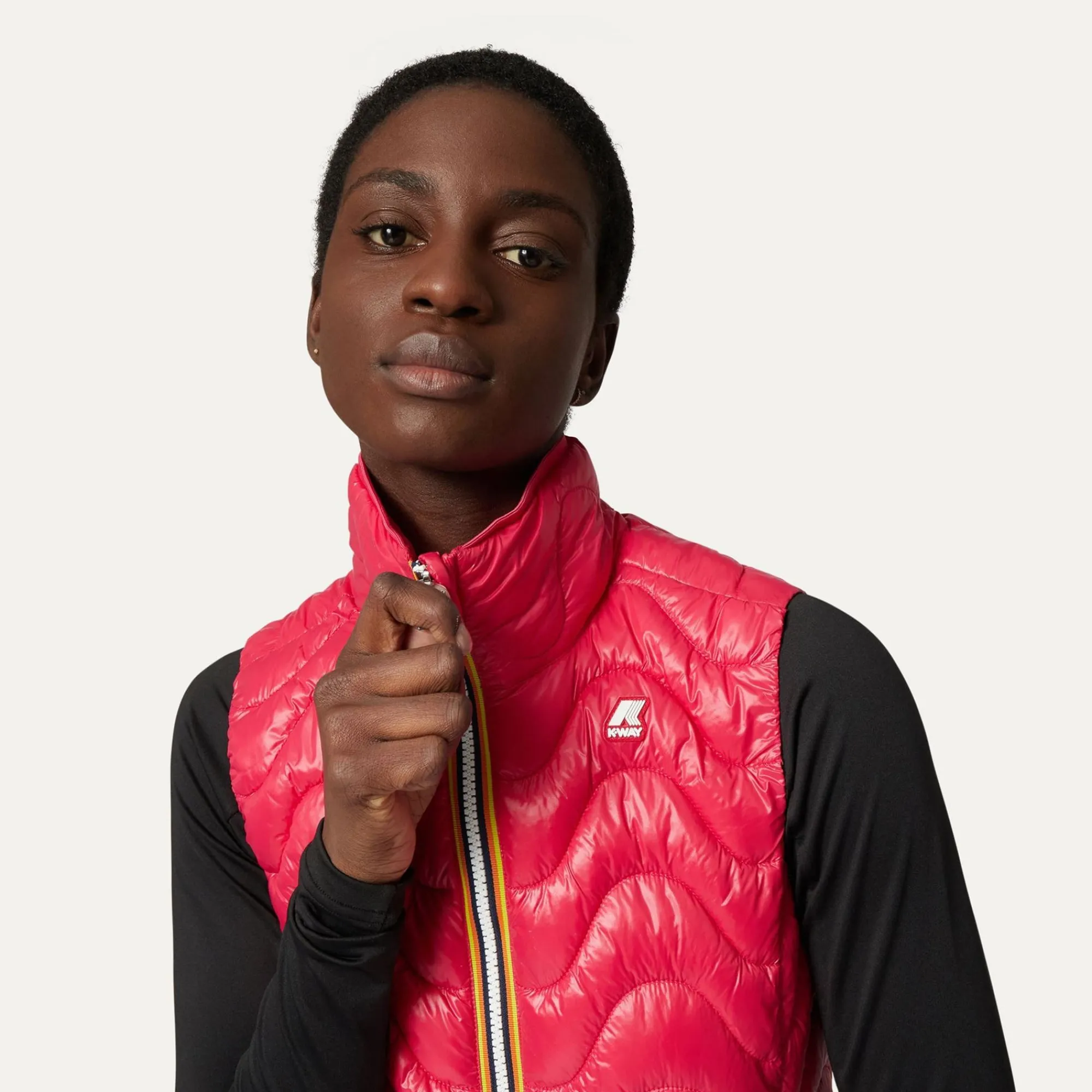 K-WAY Viole Quilted Warm - Jackets - Short - Woman - Red Berry Store